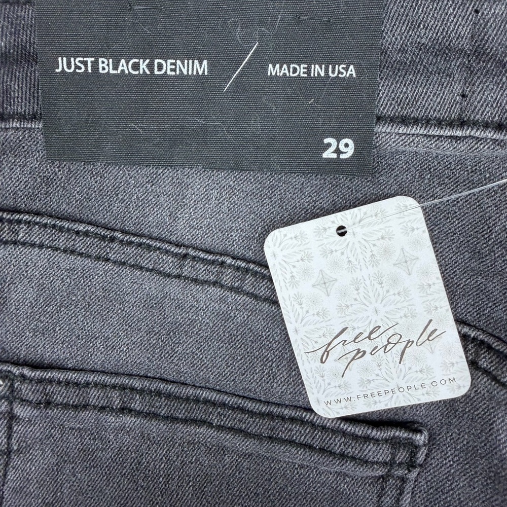 Just Black Free People NWT Black Flare Jeans - Picture 6 of 7